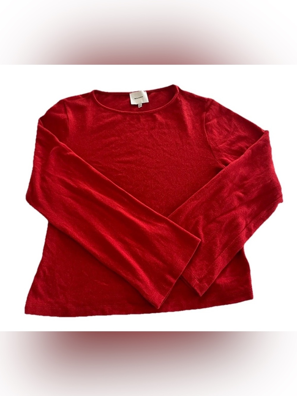Reformation Pullover Sweatshirt Women’s M Red Cotton Blend